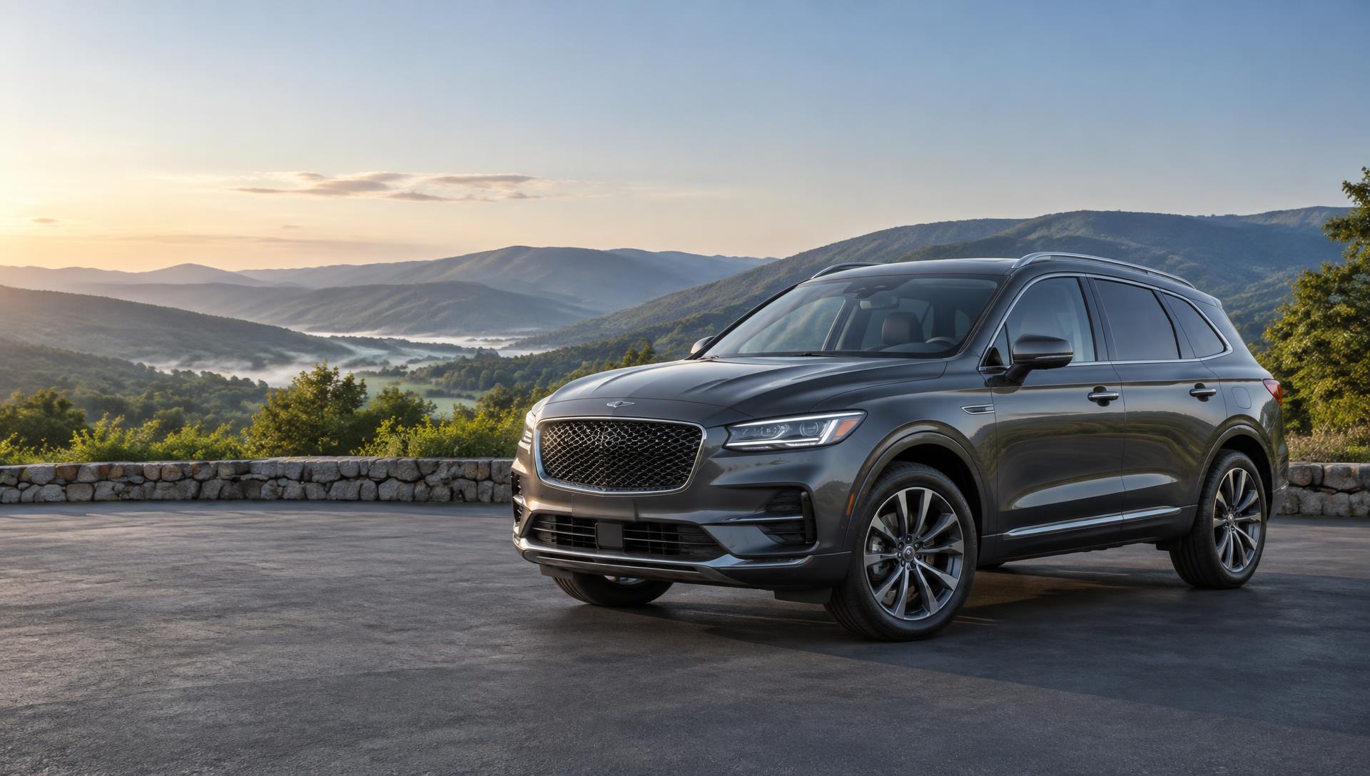 Luxury SUV overlooking the Shenandoah Valley